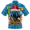 Gold Coast Titans Zip Polo Shirt Merry Christmas Game Day Knit Style Team Edition