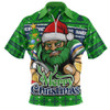 Canberra Raiders Zip Polo Shirt Merry Christmas Game Day Knit Style Team Edition