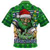 Canberra Raiders Zip Polo Shirt Merry Christmas Game Day Knit Style Team Edition