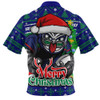 New Zealand Warriors Zip Polo Shirt Merry Christmas Game Day Knit Style Team Edition