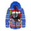 Newcastle Knights Hooded Padded Jacket Merry Christmas Game Day Knit Style Team Edition Newcastle Knights Hooded Padded Jacket Merry Christmas Game Day Knit Style Team Edition