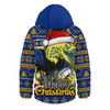 Parramatta Eels Hooded Padded Jacket Merry Christmas Game Day Knit Style Team Edition