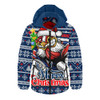Sydney Roosters Hooded Padded Jacket Merry Christmas Game Day Knit Style Team Edition