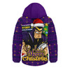 Melbourne Storm Hooded Padded Jacket Merry Christmas Game Day Knit Style Team Edition