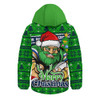Canberra Raiders Hooded Padded Jacket Merry Christmas Game Day Knit Style Team Edition