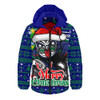New Zealand Warriors Hooded Padded Jacket Merry Christmas Game Day Knit Style Team Edition