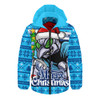 New South Wales Blues Hooded Padded Jacket Merry Christmas Game Day Knit Style Team Edition