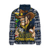 North Queensland Cowboys Padded Jacket Merry Christmas Game Day Knit Style Team Edition