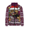 Queensland Maroons Padded Jacket Merry Christmas Game Day Knit Style Team Edition
