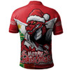 St. George Illawarra Dragons Polo Shirt Santa Scoring Touchdown On Christmas Game Day