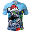 New South Wales Blues Polo Shirt Santa Scoring Touchdown On Christmas Game Day