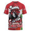 St. George Illawarra Dragons T-Shirt Santa Scoring Touchdown On Christmas Game Day
