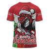 St. George Illawarra Dragons T-Shirt Santa Scoring Touchdown On Christmas Game Day