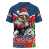 Sydney Roosters T-Shirt Santa Scoring Touchdown On Christmas Game Day
