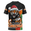 Wests Tigers T-Shirt Santa Scoring Touchdown On Christmas Game Day Wests Tigers T-Shirt Santa Scoring Touchdown On Christmas Game Day