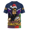 Melbourne Storm T-Shirt Santa Scoring Touchdown On Christmas Game Day