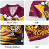 Brisbane Broncos Hawaiian Shirt Santa Scoring Touchdown On Christmas Game Day