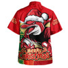 Redcliffe Dolphins Hawaiian Shirt Santa Scoring Touchdown On Christmas Game Day Redcliffe Dolphins Hawaiian Shirt Santa Scoring Touchdown On Christmas Game Day