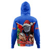 Newcastle Knights Hoodie Santa Scoring Touchdown On Christmas Game Day