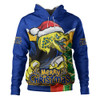 Parramatta Eels Hoodie Santa Scoring Touchdown On Christmas Game Day