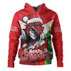 St. George Illawarra Dragons Hoodie Santa Scoring Touchdown On Christmas Game Day