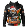 Wests Tigers Hoodie Santa Scoring Touchdown On Christmas Game Day