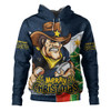 North Queensland Cowboys Hoodie Santa Scoring Touchdown On Christmas Game Day