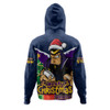 Melbourne Storm Hoodie Santa Scoring Touchdown On Christmas Game Day