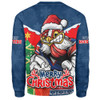 Sydney Roosters Sweatshirt Santa Scoring Touchdown On Christmas Game Day