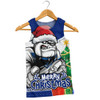 Canterbury-Bankstown Bulldogs Men Singlet Santa Scoring Touchdown On Christmas Game Day Canterbury-Bankstown Bulldogs Men Singlet Santa Scoring Touchdown On Christmas Game Day