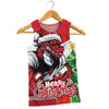 St. George Illawarra Dragons Men Singlet Santa Scoring Touchdown On Christmas Game Day