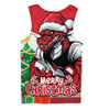 St. George Illawarra Dragons Men Singlet Santa Scoring Touchdown On Christmas Game Day