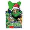 Canberra Raiders Men Singlet Santa Scoring Touchdown On Christmas Game Day Canberra Raiders Men Singlet Santa Scoring Touchdown On Christmas Game Day