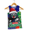 New Zealand Warriors Men Singlet Santa Scoring Touchdown On Christmas Game Day