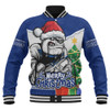 Canterbury-Bankstown Bulldogs Baseball Jacket Santa Scoring Touchdown On Christmas Game Day