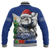Canterbury-Bankstown Bulldogs Baseball Jacket Santa Scoring Touchdown On Christmas Game Day