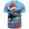 New South Wales Blues Baseball Shirt Santa Scoring Touchdown On Christmas Game Day New South Wales Blues Baseball Shirt Santa Scoring Touchdown On Christmas Game Day
