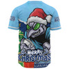 New South Wales Blues Baseball Shirt Santa Scoring Touchdown On Christmas Game Day New South Wales Blues Baseball Shirt Santa Scoring Touchdown On Christmas Game Day