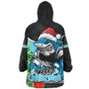 Cronulla-Sutherland Sharks Snug Hoodie Santa Scoring Touchdown On Christmas Game Day Cronulla-Sutherland Sharks Snug Hoodie Santa Scoring Touchdown On Christmas Game Day