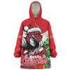 St. George Illawarra Dragons Snug Hoodie Santa Scoring Touchdown On Christmas Game Day