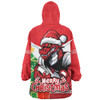 St. George Illawarra Dragons Snug Hoodie Santa Scoring Touchdown On Christmas Game Day