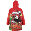 Redcliffe Dolphins Snug Hoodie Santa Scoring Touchdown On Christmas Game Day