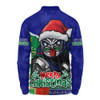 New Zealand Warriors Long Sleeve Polo Shirt Santa Scoring Touchdown On Christmas Game Day New Zealand Warriors Long Sleeve Polo Shirt Santa Scoring Touchdown On Christmas Game Day