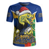 Parramatta Eels Rugby Jersey Santa Scoring Touchdown On Christmas Game Day
