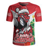 St. George Illawarra Dragons Rugby Jersey Santa Scoring Touchdown On Christmas Game Day