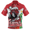 St. George Illawarra Dragons Zip Polo Shirt Santa Scoring Touchdown On Christmas Game Day