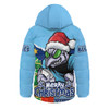 New South Wales Blues Hooded Padded Jacket Santa Scoring Touchdown On Christmas Game Day