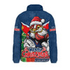 Sydney Roosters Padded Jacket Santa Scoring Touchdown On Christmas Game Day