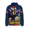 Melbourne Storm Padded Jacket Santa Scoring Touchdown On Christmas Game Day