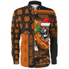 Wests Tigers Long Sleeve Shirt Christmas Magic Knit Style Winter Glow Wests Tigers Long Sleeve Shirt Christmas Magic Knit Style Winter Glow